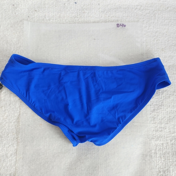 Vitamin A L4011 Emelia Cobalt Blue Triple Strap Bikini Bottom Size 6 (Small) - Picture 2 of 3